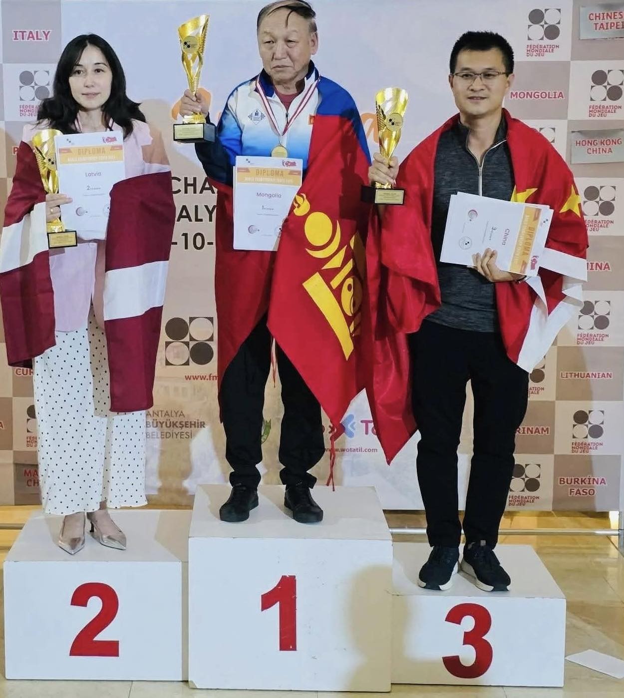 Монголын баг дэлхийн даамын аварга боллоо